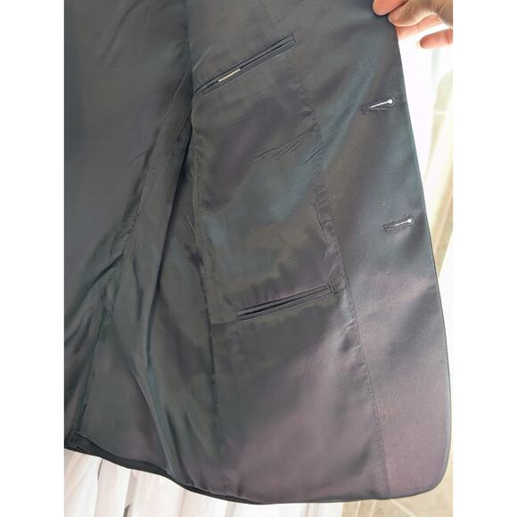 Calvin Klein Tuxedo Jacket 42S 100% Wool 2 Button Notch Lapel Double Vent - Picture 12 of 16